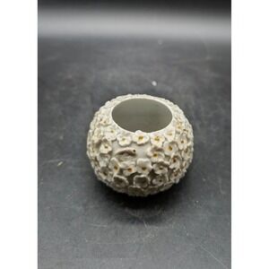 Antique Anchor Pottery Porcelain Encrusted Floral Decorative Bowl 2"